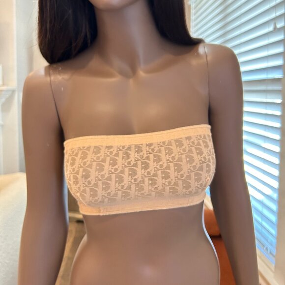 Vintage Christian Dior Monogram Oblique Bandeau Top